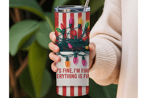 Tangled Christmas Lights 20oz Tumbler Sublimation DesignSVG 