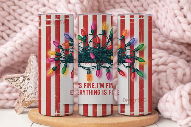 Tangled Christmas Lights 20oz Tumbler Sublimation DesignSVG 