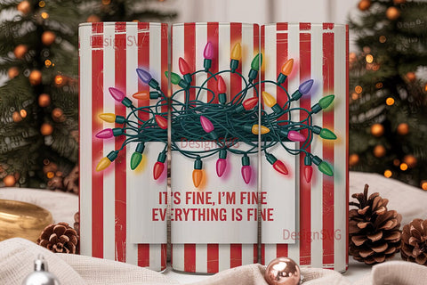 Tangled Christmas Lights 20oz Tumbler Sublimation DesignSVG 