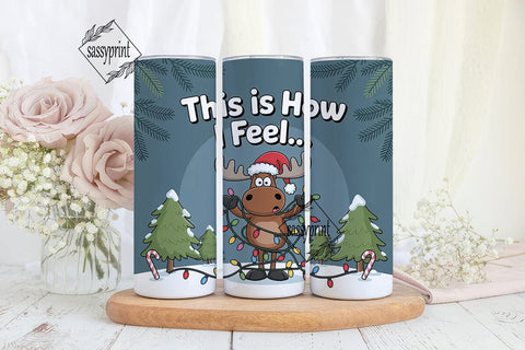 Tangled Moose Christmas 20oz Tumbler Sublimation sassyprint 