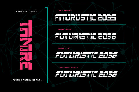 Tanire - Futuristic Tech Font Font twinletter 