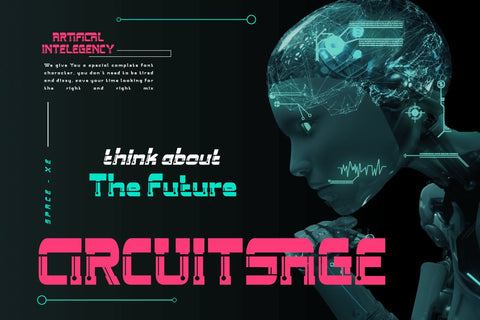 Tanire - Futuristic Tech Font Font twinletter 