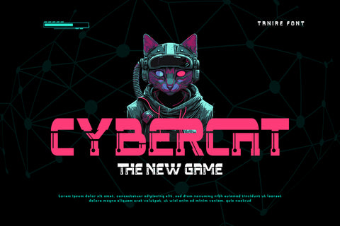 Tanire - Futuristic Tech Font Font twinletter 