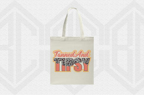 Tanned and Tipsy SVG Leopard Print Summer Quote Design SVG BillahCrafts 