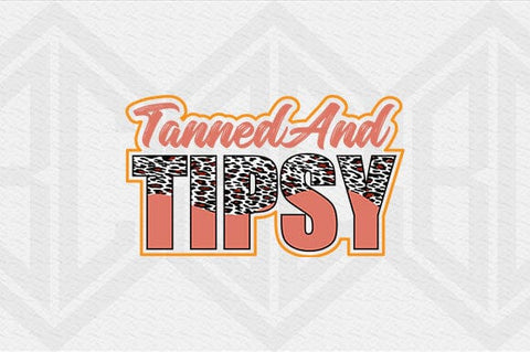Tanned and Tipsy SVG Leopard Print Summer Quote Design SVG BillahCrafts 