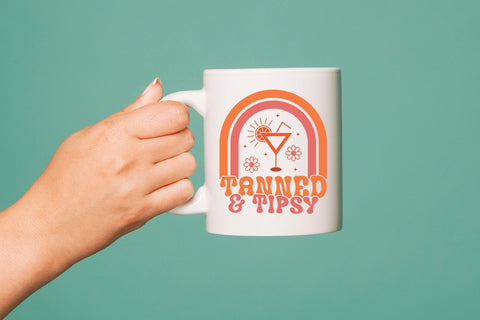 Tanned & Tipsy - Retro Summer SVG SVG CraftLabSVG 