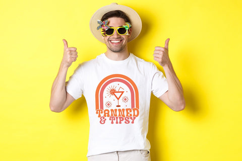 Tanned & Tipsy - Retro Summer SVG SVG CraftLabSVG 