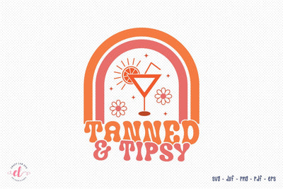 Tanned & Tipsy - Retro Summer SVG SVG CraftLabSVG 