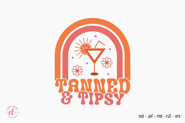 Tanned & Tipsy - Retro Summer SVG SVG CraftLabSVG 