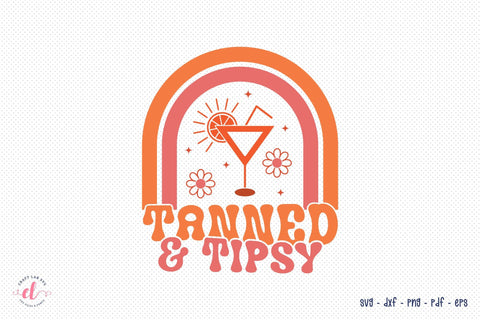 Tanned & Tipsy - Retro Summer SVG SVG CraftLabSVG 