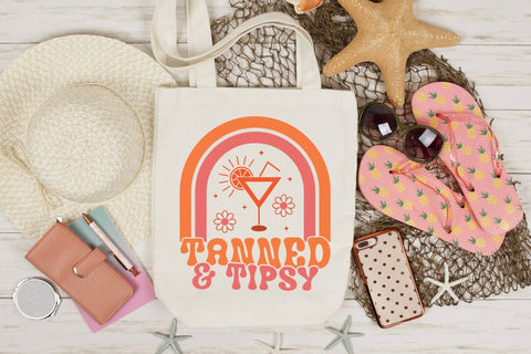 Tanned & Tipsy - Retro Summer SVG SVG CraftLabSVG 
