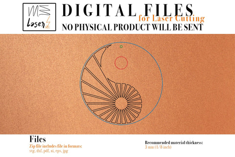 Tao Christmas Tree Ball Vector File for Laser Cutter. SVG MaramadeLaser 