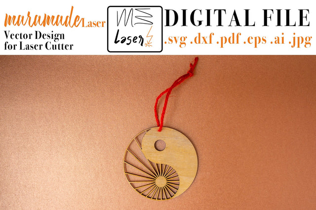 Tao Christmas Tree Ball Vector File for Laser Cutter. SVG MaramadeLaser 