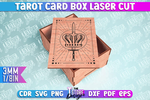 Tarot Card Box Laser Cut | Tarot Card Design | CNC File SVG The T Store Design 
