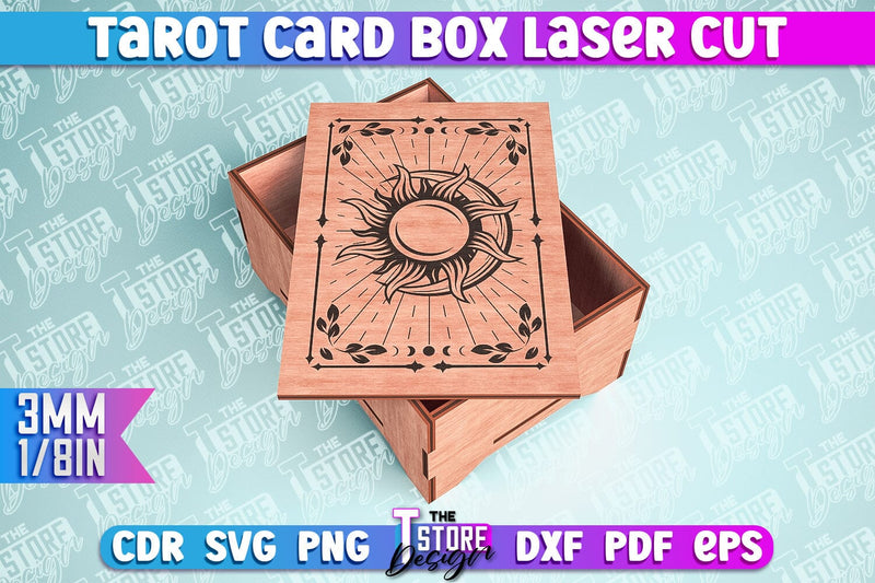 Tarot Card Box Laser Cut | Tarot Card Design | CNC File SVG The T Store Design 