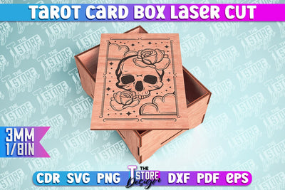 Tarot Card Box Laser Cut | Tarot Card Design | CNC File SVG The T Store Design 