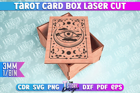 Tarot Card Box Laser Cut | Tarot Card Design | CNC File SVG The T Store Design 
