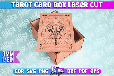 Tarot Card Box Laser Cut | Tarot Card Design | CNC File SVG The T Store Design 