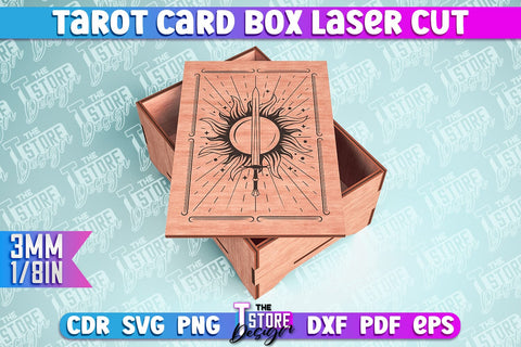 Tarot Card Box Laser Cut | Tarot Card Design | CNC File SVG The T Store Design 