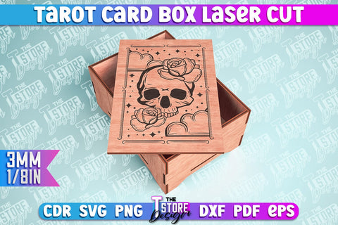 Tarot Card Box Laser Cut | Tarot Card Design | CNC File SVG The T Store Design 