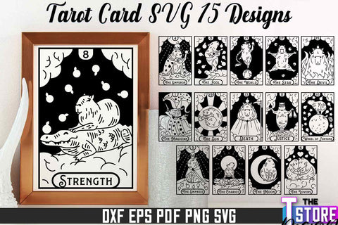 Tarot Card Laser Cut | Tarot Card Design | CNC File SVG The T Store Design 