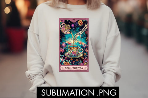 Tarot Card Spill The Tea PNG Sublimation Sublimation Freeling Design House 
