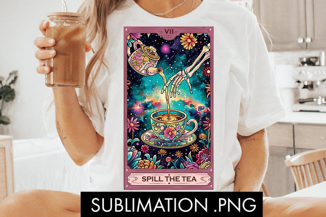 Tarot Card Spill The Tea PNG Sublimation Sublimation Freeling Design House 