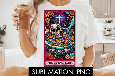 Tarot Card The Cereal Killer PNG Sublimation Sublimation Freeling Design House 