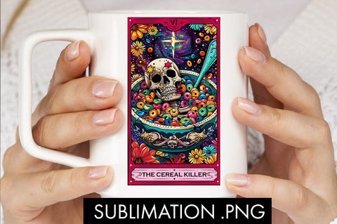 Tarot Card The Cereal Killer PNG Sublimation Sublimation Freeling Design House 