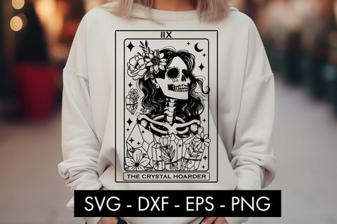 Tarot Card The Crystal Hoarder SVG Cut File PNG SVG Freeling Design House 