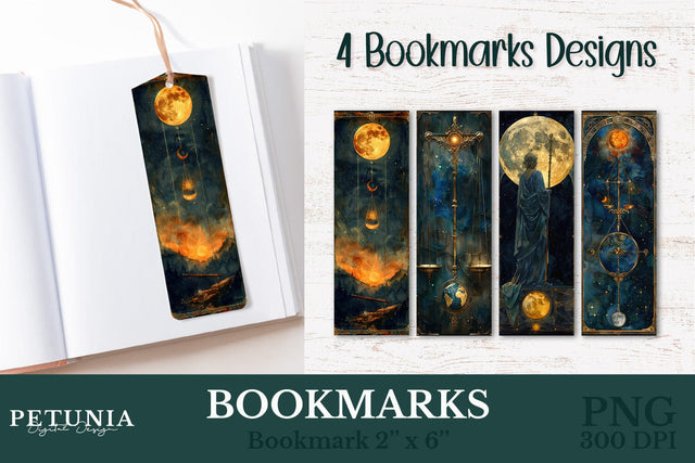 Tarot Cards Bookmark | Bookmarks PNG Sublimation Petunia Digital Design 