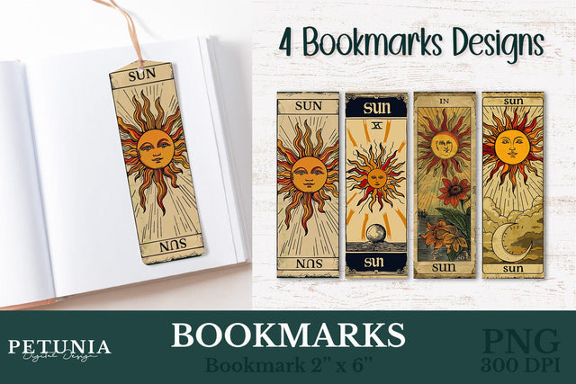 Tarot Cards Bookmark | Bookmarks PNG Sublimation Petunia Digital Design 