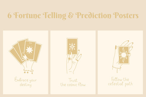 Tarot Cards Quotes Posters Digital Pattern Rin Green 