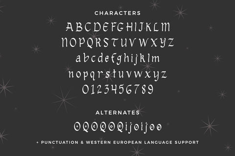 Tarot Noir - A Tarot Display Font Font Beck McCormick 