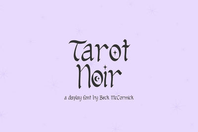 Tarot Noir - A Tarot Display Font Font Beck McCormick 