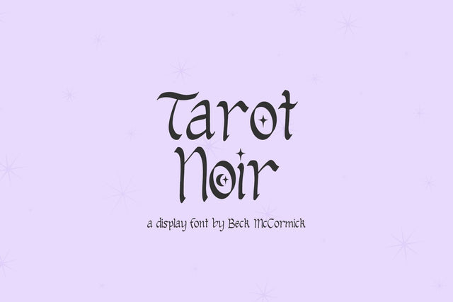 Tarot Noir - A Tarot Display Font Font Beck McCormick 