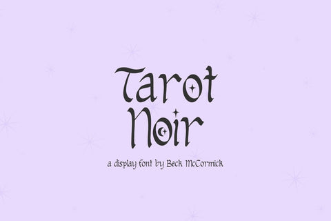 Tarot Noir - A Tarot Display Font Font Beck McCormick 