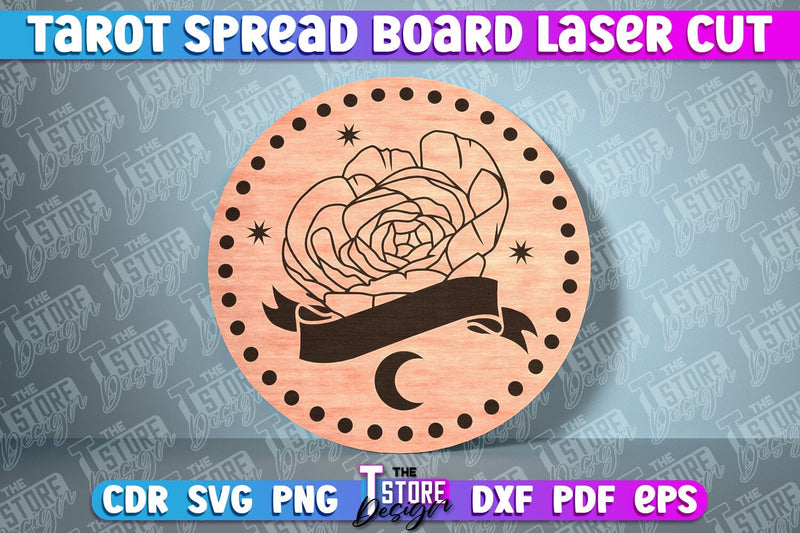 Tarot Spread Board Laser Cut | Tarot Board SVG Design SVG The T Store Design 