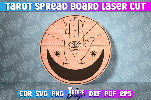 Tarot Spread Board Laser Cut | Tarot Board SVG Design SVG The T Store Design 