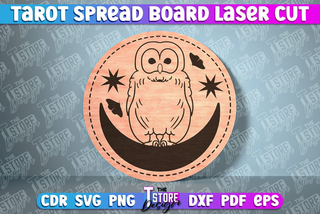 Tarot Spread Board Laser Cut | Tarot Board SVG Design SVG The T Store Design 