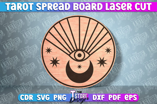 Tarot Spread Board Laser Cut | Tarot Board SVG Design SVG The T Store Design 