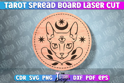 Tarot Spread Board Laser Cut | Tarot Board SVG Design SVG The T Store Design 