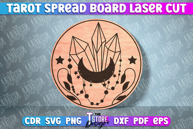 Tarot Spread Board Laser Cut | Tarot Board SVG Design SVG The T Store Design 