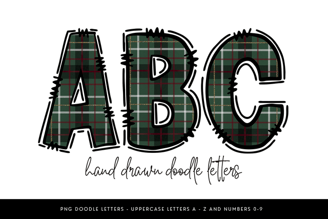 Tartan Plaid Doodle Alpha PNG Sublimation BijouBay 