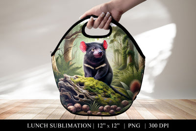 Tasmanian Devil Lunch Bag Design Sublimation BijouBay 