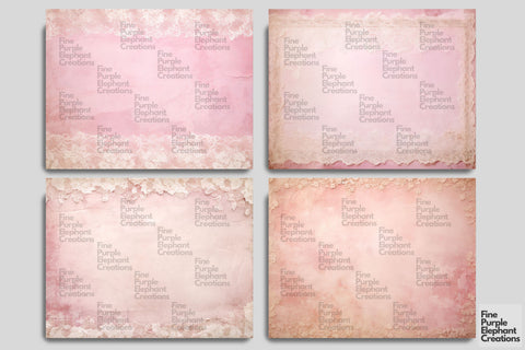 Tattered White Lace on Pink Digital Junk Journal Double Pages Digital Pattern Fine Purple Elephant Creations 