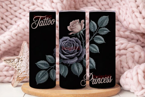 Tattoo Princess 20oz Tumbler Wrap Sublimation DesignSVG 