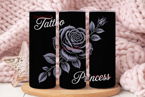 Tattoo Princess 20oz Tumbler Wrap Sublimation DesignSVG 