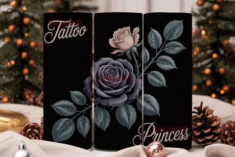 Tattoo Princess 20oz Tumbler Wrap Sublimation DesignSVG 