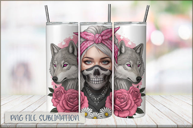 Tattoo Woman 20 Oz Tumbler Wrap PNG Sublimation Shetara Begum 